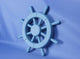Decorative Ship Wheel, Light Blue, 12"