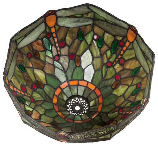 Meyda Lighting 10504 12" Wide Tiffany Hanginghead Dragonfly Shade