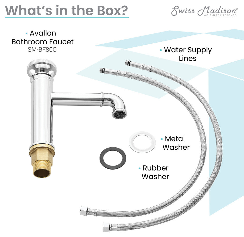 Avallon 7" Single Handle, Bathroom Faucet, Chrome