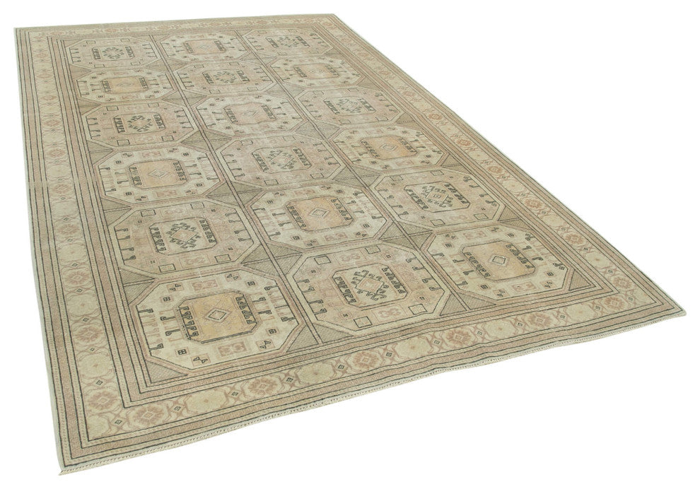 Rug N Carpet - Handwoven Turkish 6' 7'' x 9' 8'' Distressed Area Rug