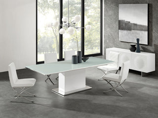 Bianca Dining Table With White Base and White Top