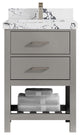 Parker 24" Single Sink Bath Vanity, Elephant Skin Gray 2" Viola Night