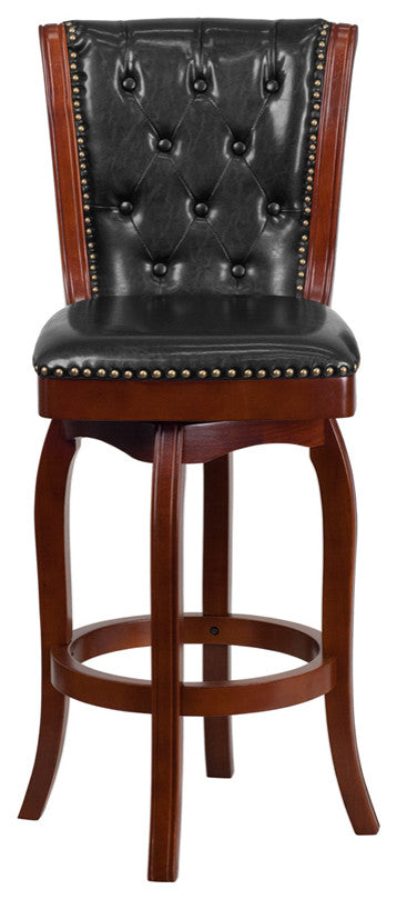 30" Cherry Wood Stool