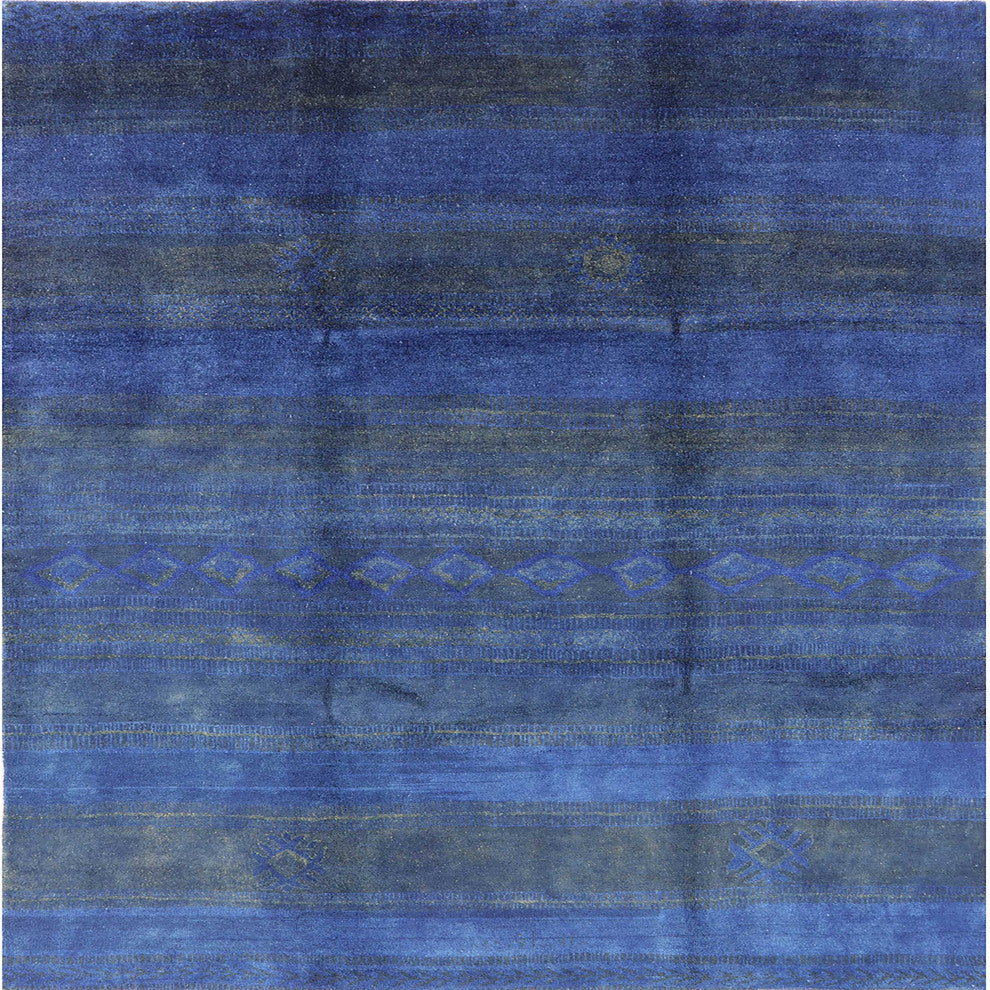 Ahgly Company Indoor Square Mid-Century Modern Area Rugs, 7' Square