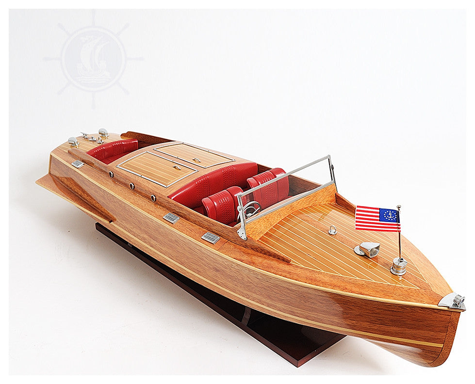 Chris Craft Runabout Wooden Handcrafted boat model
