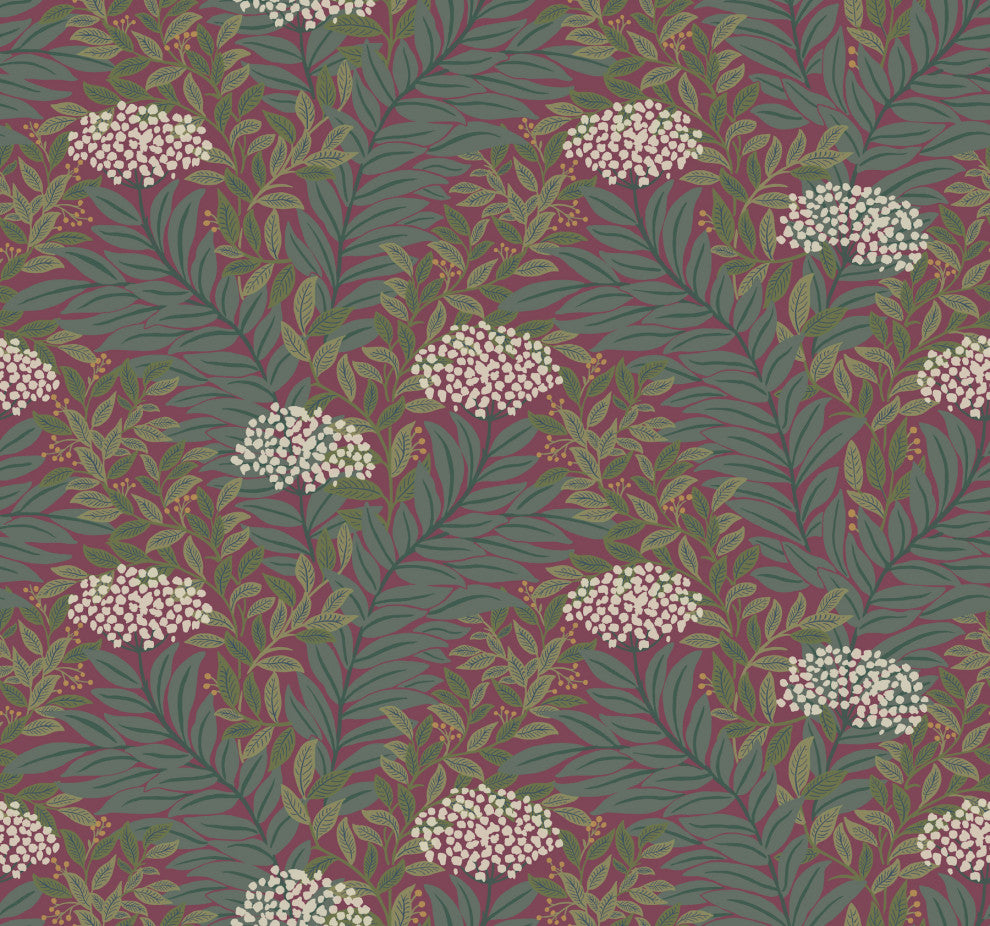 Highgrove Burgundy Wallpaper