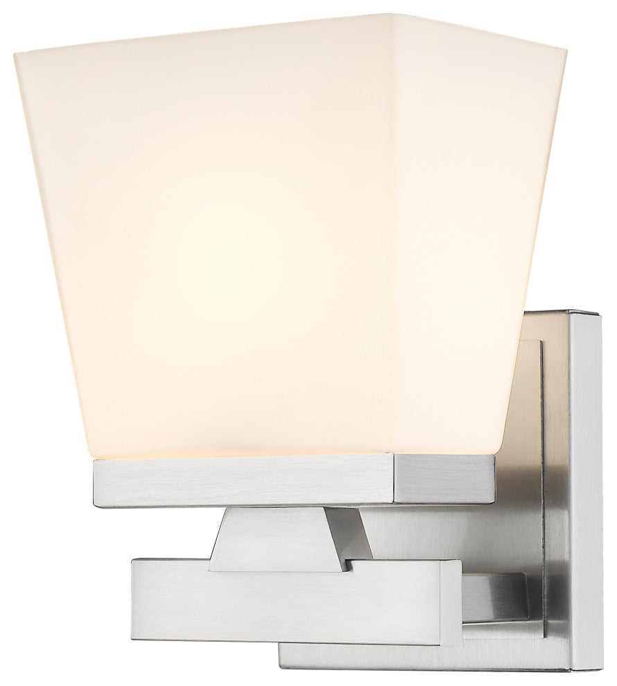 Zlite 1937-1S-BN 1-Light Wall Sconce, Etched Opal