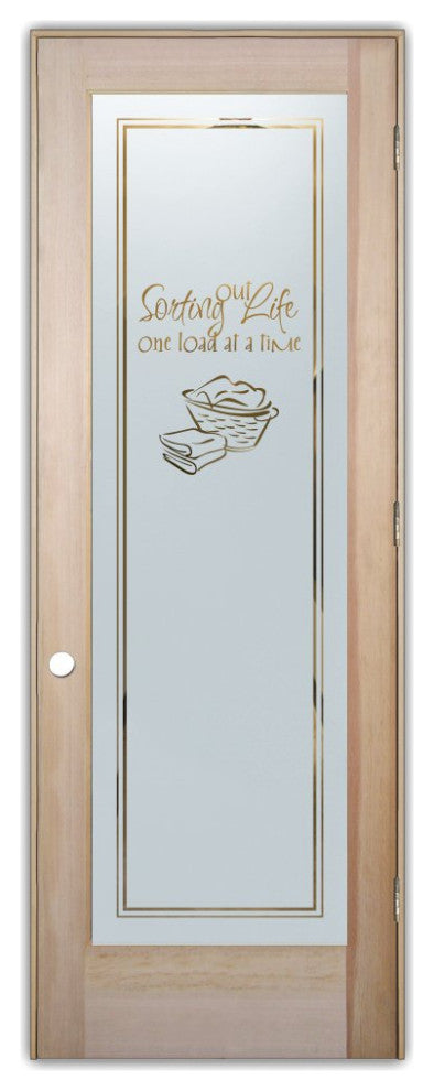 Laundry Door - Sorting Out Life Laundry Basket - Douglas Fir (stain grade) -...