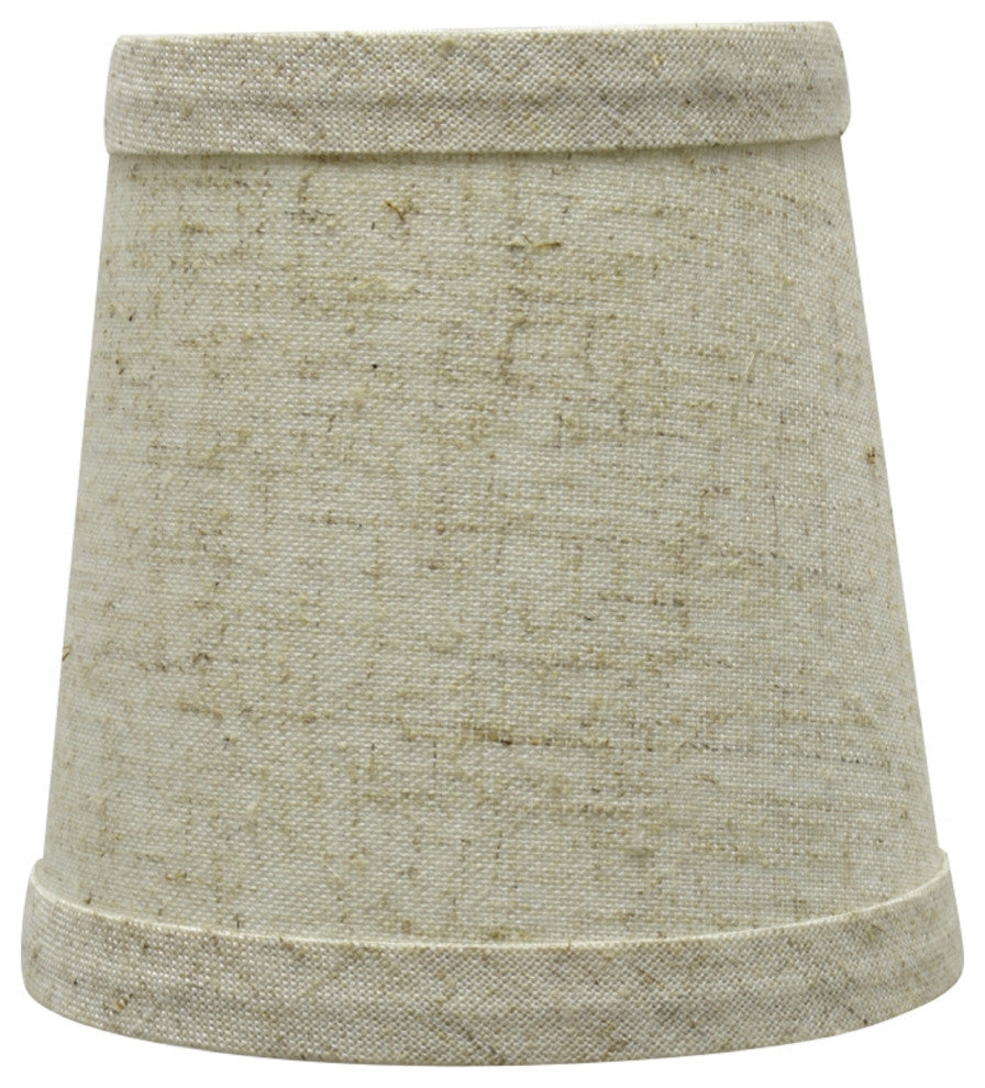 32048-2 Small Hardback Empire  Chandelier Clip On Lamp Shade Beige 3"x4"x4"