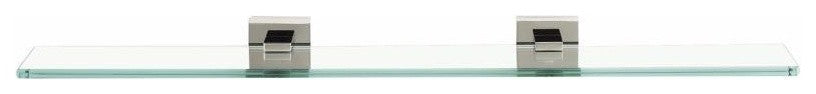 Alno 24" Glass Shelf with Brackets Modern, Satin Nickel