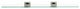 Alno 24" Glass Shelf with Brackets Modern, Satin Nickel