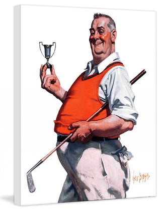 "Golf Trophy" Painting Print on Canvas by George Brehm
