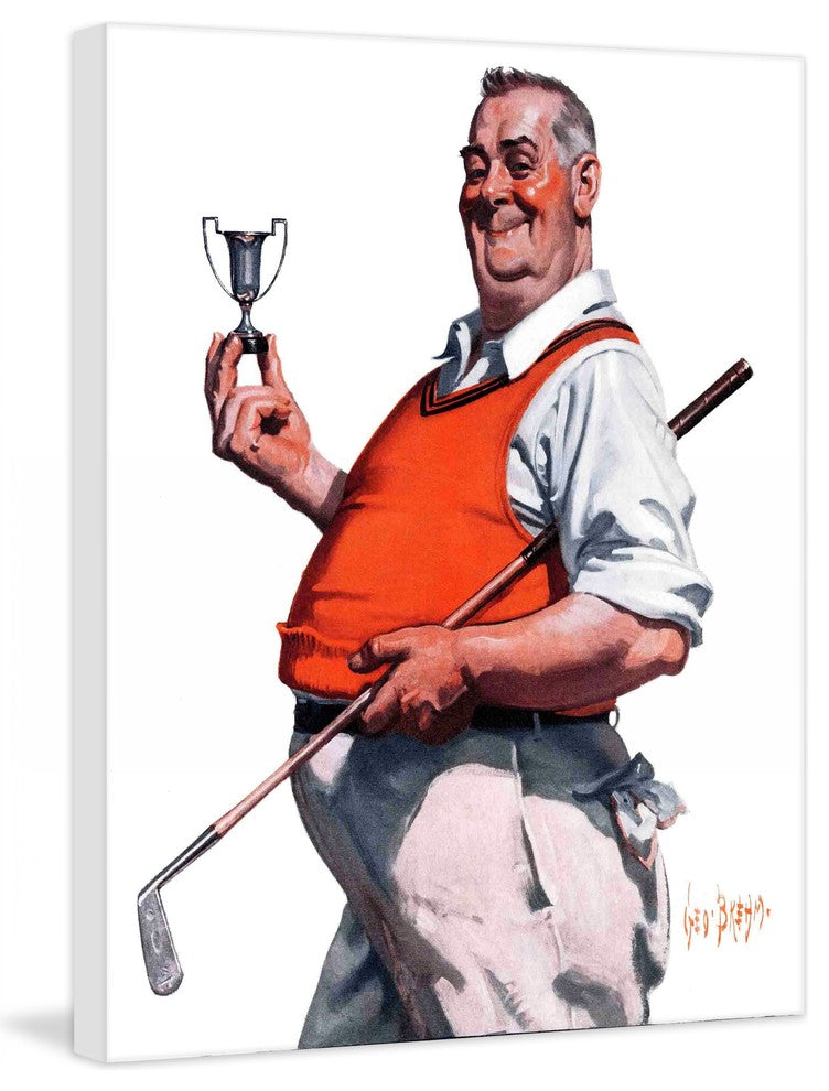 "Golf Trophy" Painting Print on Canvas by George Brehm