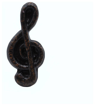 Treble Clef Cabinet Knob, Oil Rubbed Bronze