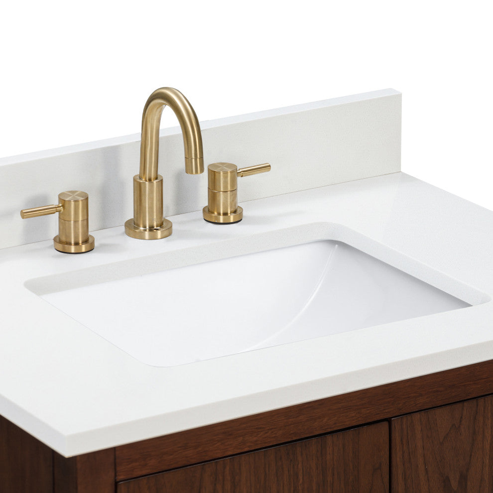 Zoe Vanity Combo, Walnut Collection, 31"