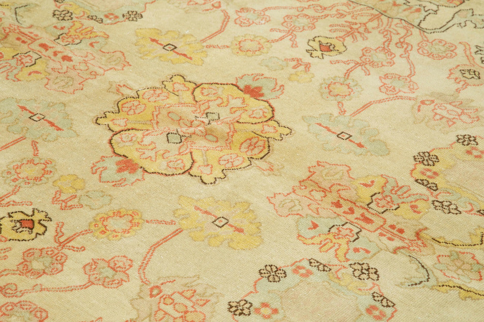 Rug N Carpet - Handwoven Oriental 7' 9" x 9' 8" Pastel Oushak Area Rug