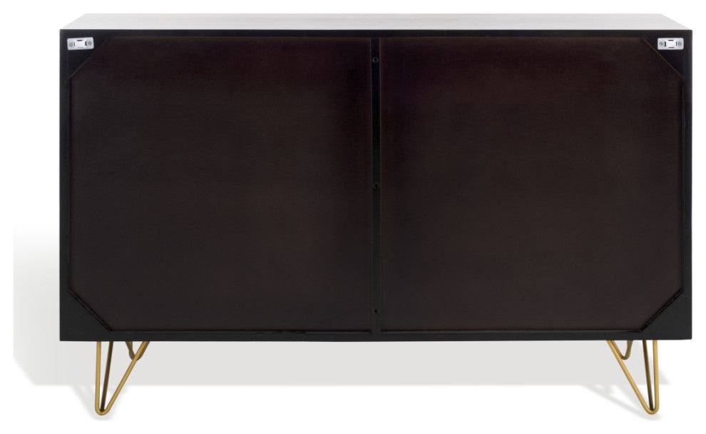 Safavieh Couture Marigold 6 Drawer Dresser, Black/Gold