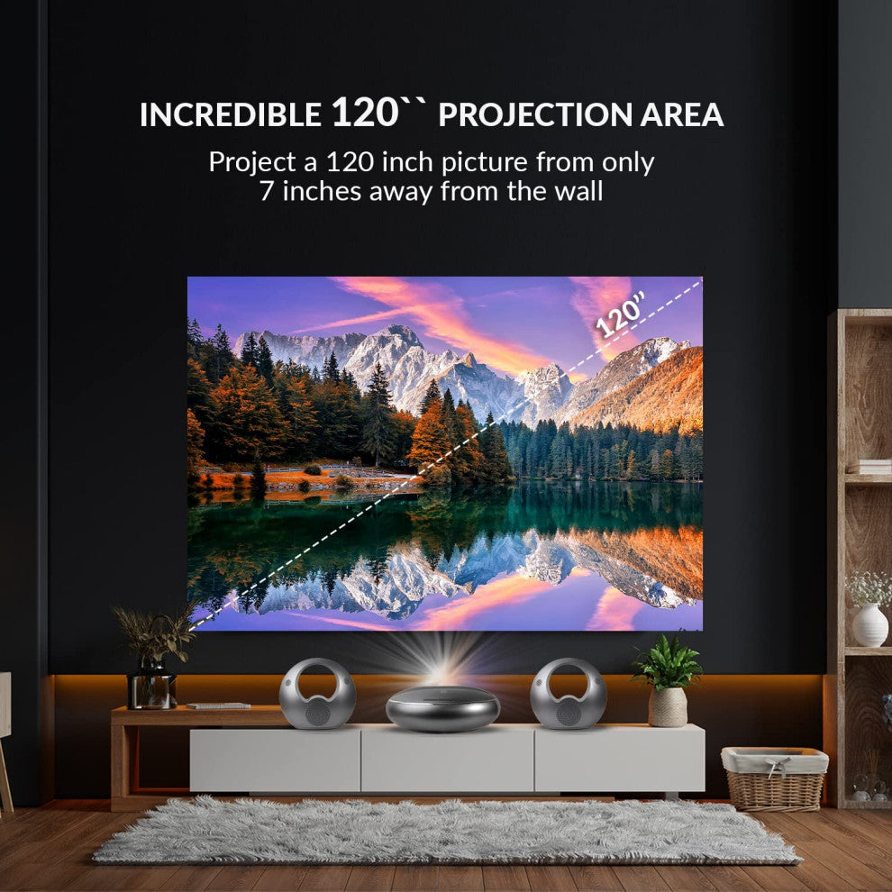 WBM SMART Ultra Short Throw 4K Projector UHD 100" Smart TV