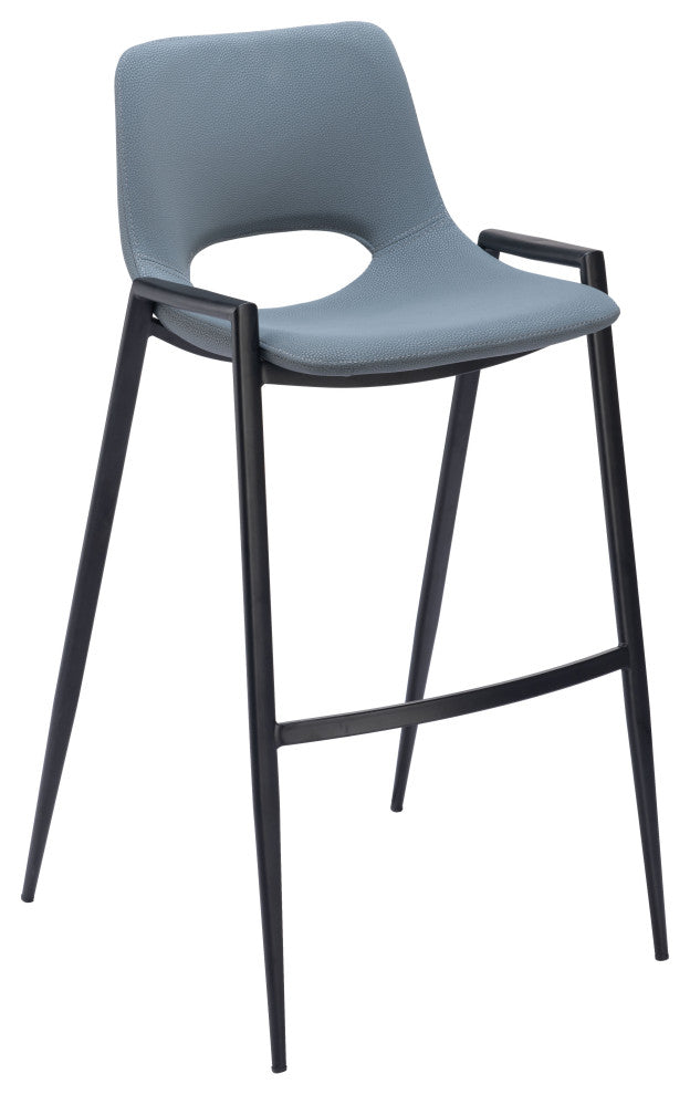 Desi Barstool Chair, Set of 2 Blue