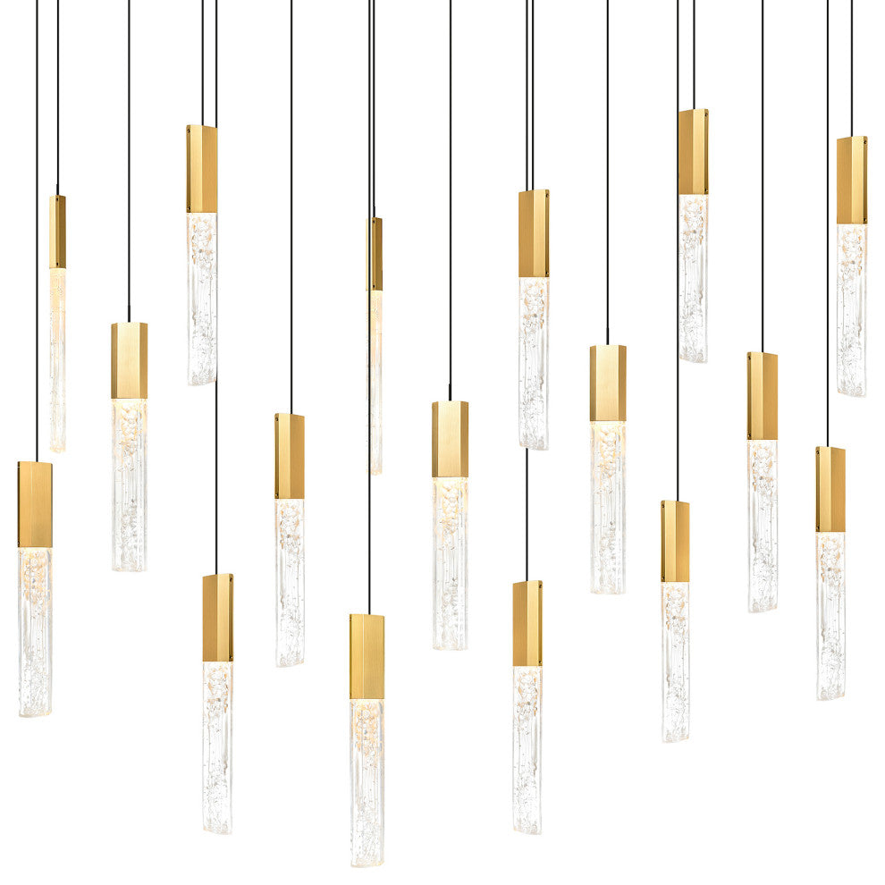 Greta Integrated LED Brass Chandelier