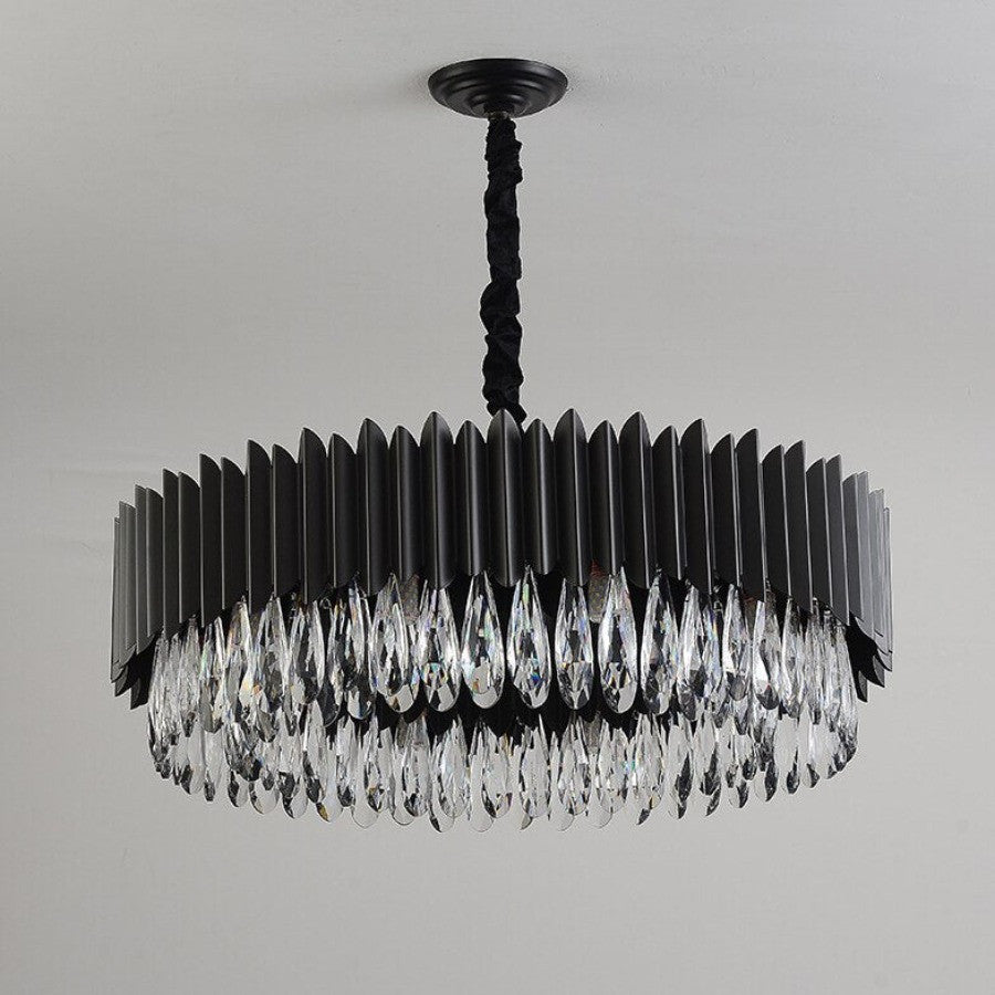 Lugano Crystal Chandelier, Diameter 37"