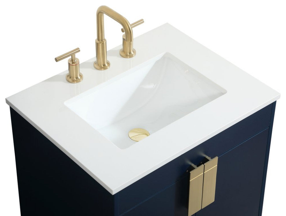 Home Living 19" Modern Blue-Light Bathroom Vanity