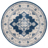 Safavieh Brentwood Bnt865N Rug, Navy/Creme, 6'7"x6'7" Round