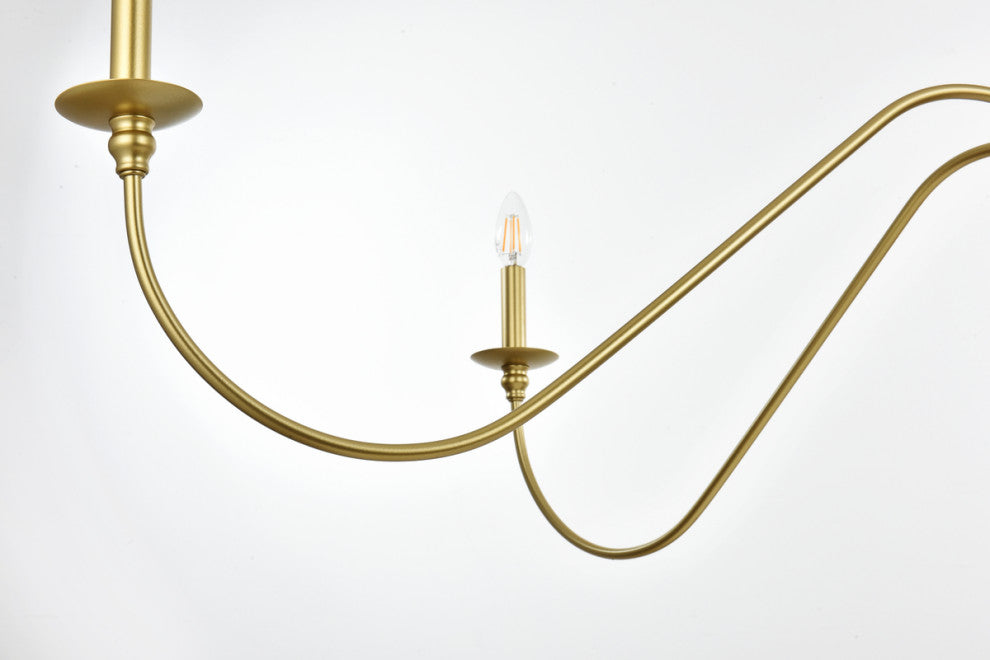 Living District Rohan 54" Chandelier in Brass