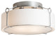 Bow Large Semi-Flush, Vintage Platinum Finish, Opal Glass
