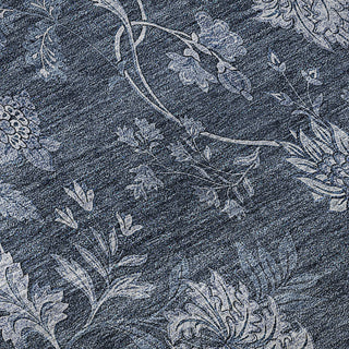 Premium Machine Washable Mayfield AMF680 Blue 8' x 8' Round Rug