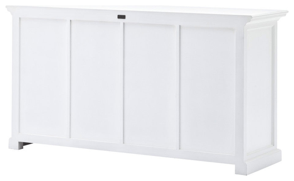 Modern Farmhouse White Buffet With Baskets