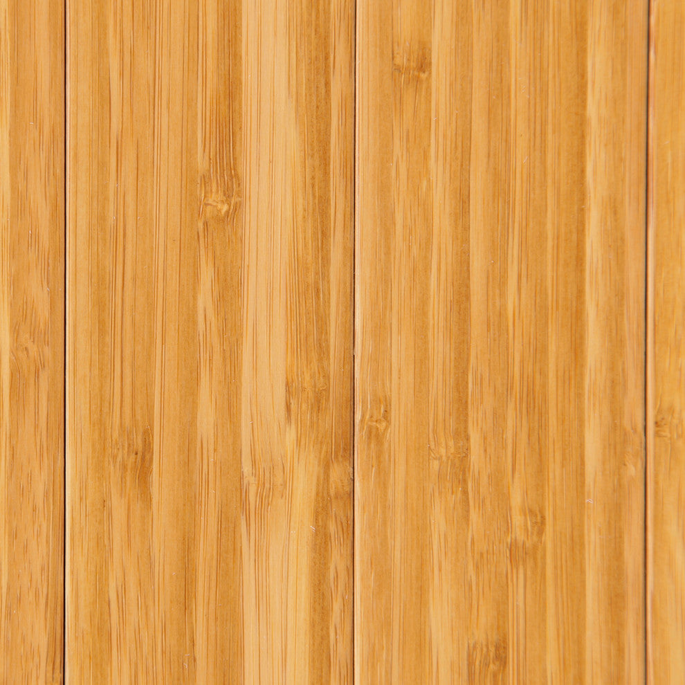 Jovert Bamboo Roll-Up Chair Mat, Natural, With Lip, 44"x52"