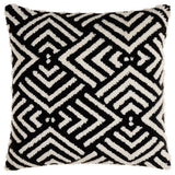 Surya Sheldon Pillow Shell With Polyester Insert 20"H X 20"W Black