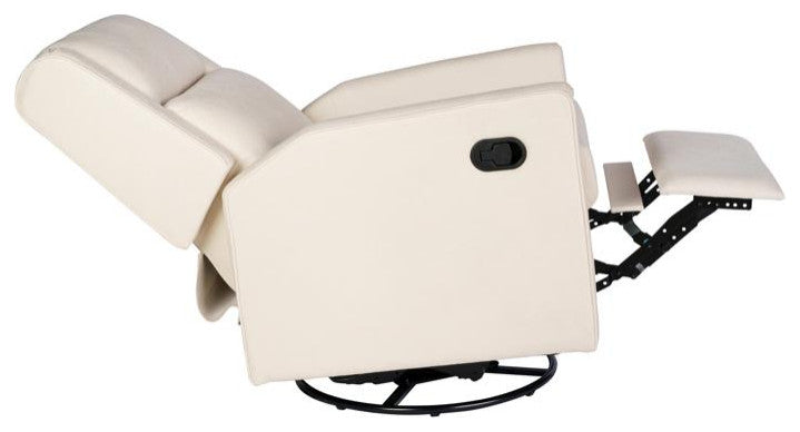 Cash Swivel Glider Rocker Recliner Chair, Cream
