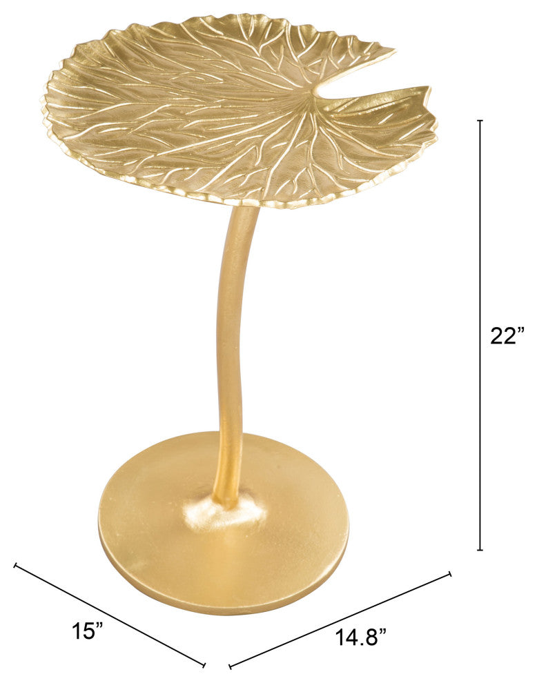 Sofa Side Table, Aluminum, Metal, Gold, Living Lounge Cafe Lobby Hospitality