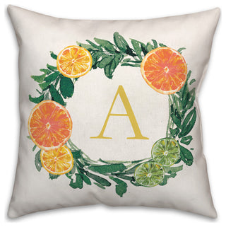Monogram Citrus 18x18 Indoor / Outdoor Pillow