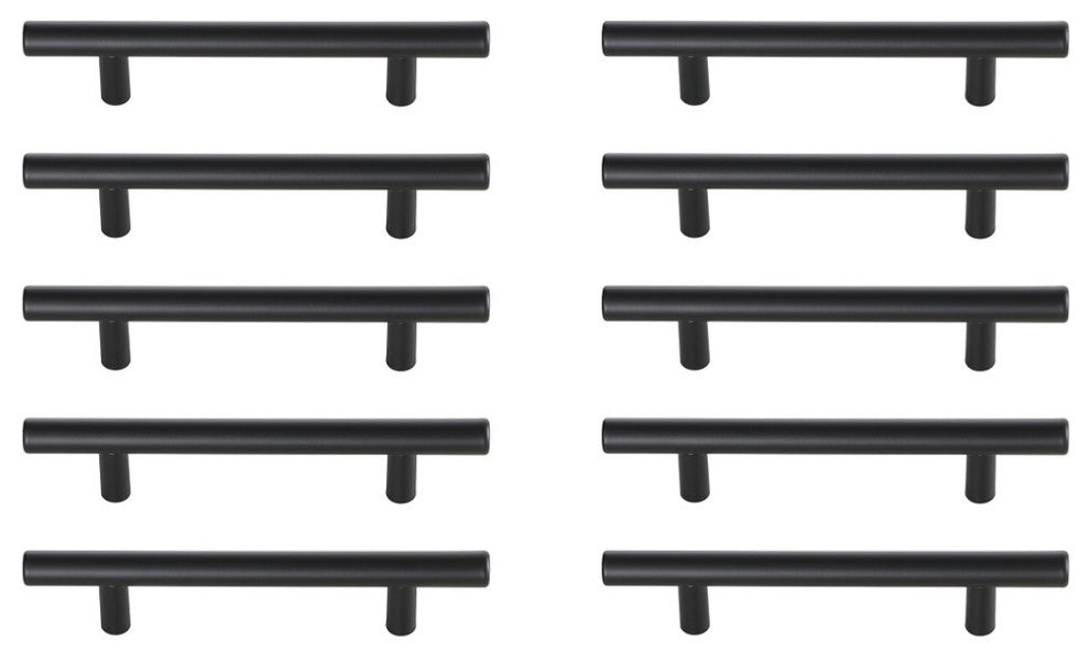 PL400-4-BR-10PK Quinn 4" Center to Center Bar Pull Multipack, Set of 10, Matte B