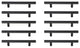 PL400-4-BR-10PK Quinn 4" Center to Center Bar Pull Multipack, Set of 10, Matte B