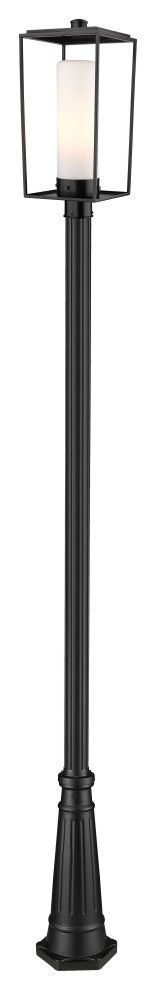 Z-LITE 595PHBR-519P-BK 1 Light Outdoor Post Mounted Fixture, Black