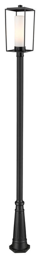 Z-LITE 595PHBR-519P-BK 1 Light Outdoor Post Mounted Fixture, Black