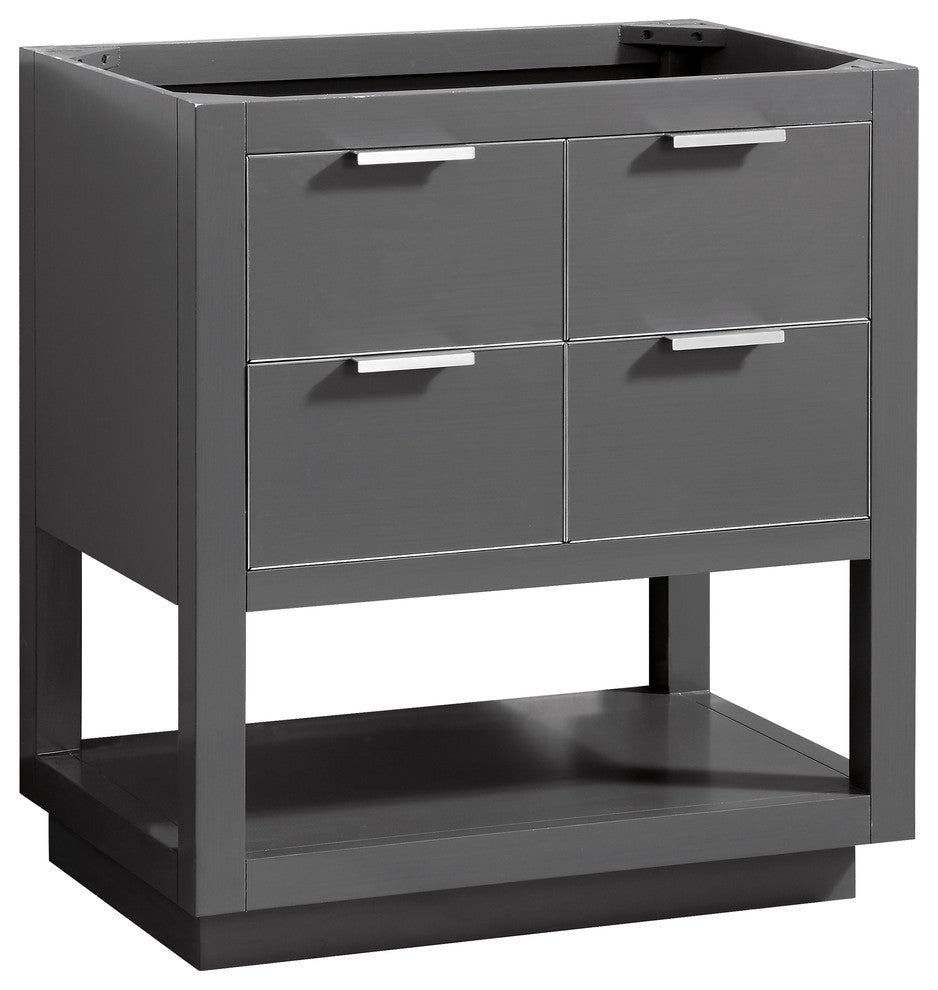 Avanity Allie 30" Vanity Only, Twilight Gray With Brushed Silver Hardware