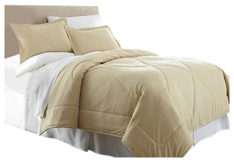 Micro Flannel Comforter Set, Chino, Twin