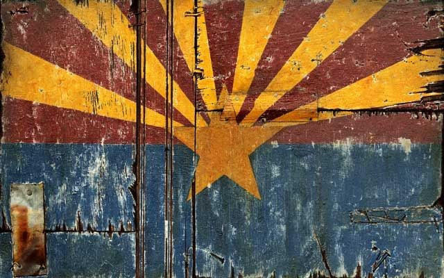 Distressed Arizona Flag Wall Decor