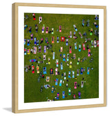 "People On Towels" Framed Print by Karolis Janulis