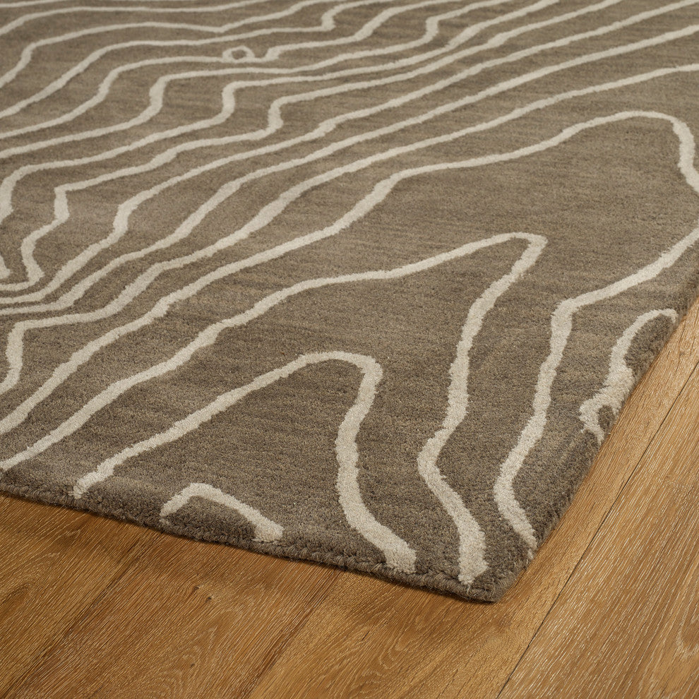 Kaleen Hand-Tufted Pastiche Wool Rug, Taupe, 5''x7''9"