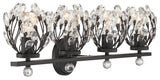 Moreno 4-Light Bathroom Vanity Light, Matte Black, Matte Black