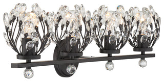 Moreno 4-Light Bathroom Vanity Light, Matte Black, Matte Black