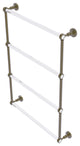 Pacific Grove 4 Tier 24" Ladder Towel Bar with Groovy Accents, Antique Brass