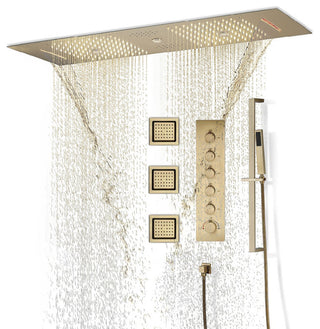 Led Column Mist Shower System, Hand Shower, Style A, Remote Control Light