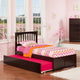 Mission Flat Panel Footboard With Urban Trundle, Espresso, Twin